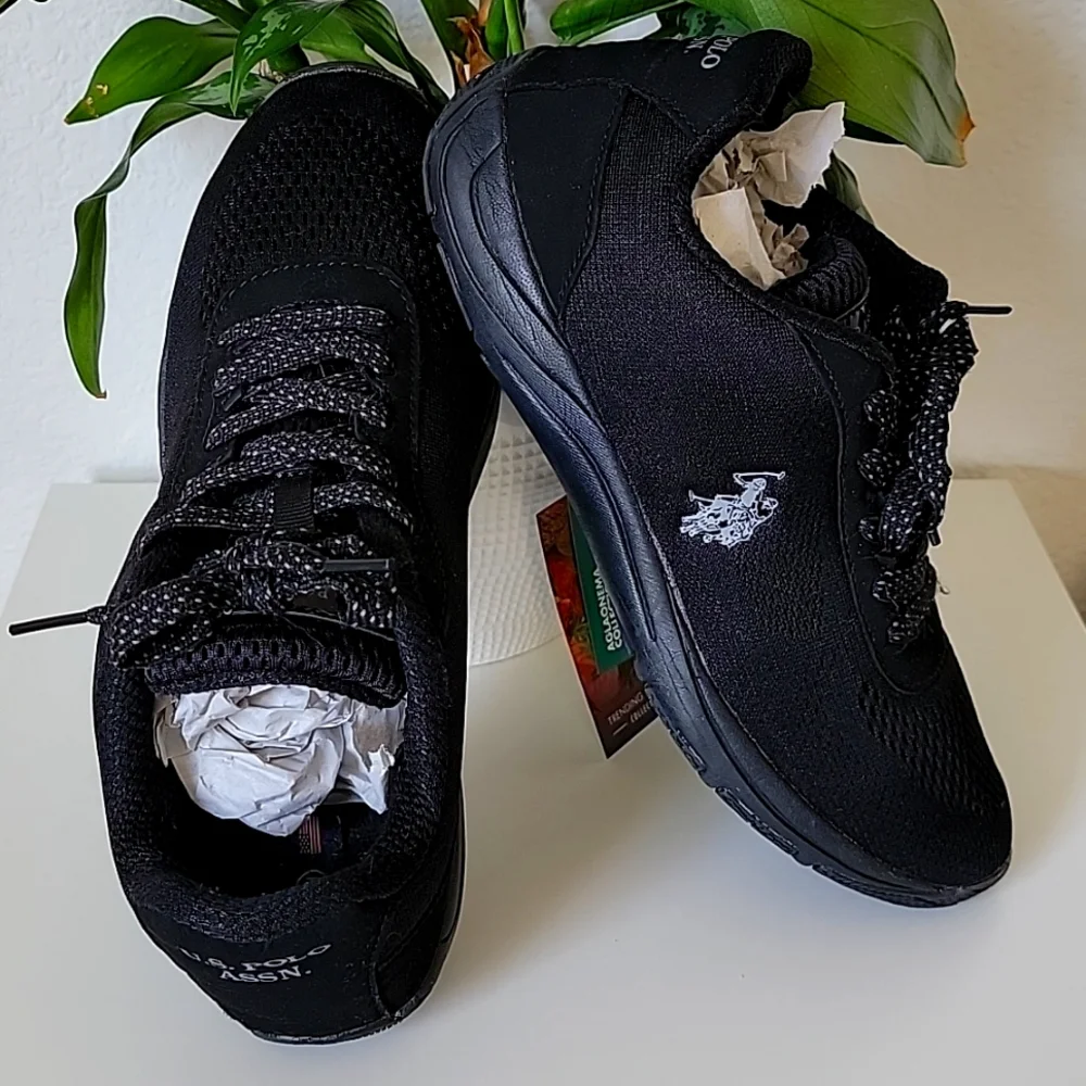 U S Polo Assn black Sneakers 10 size